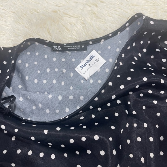 Zara Black and White Polka Dot Dress - Picture 9 of 9
